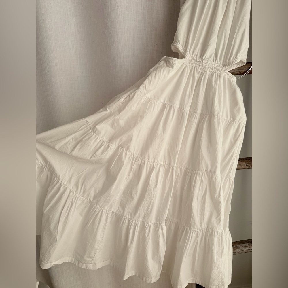 J. Crew White Harbor Midi Dress with cut out detail - Picture 5 of 8